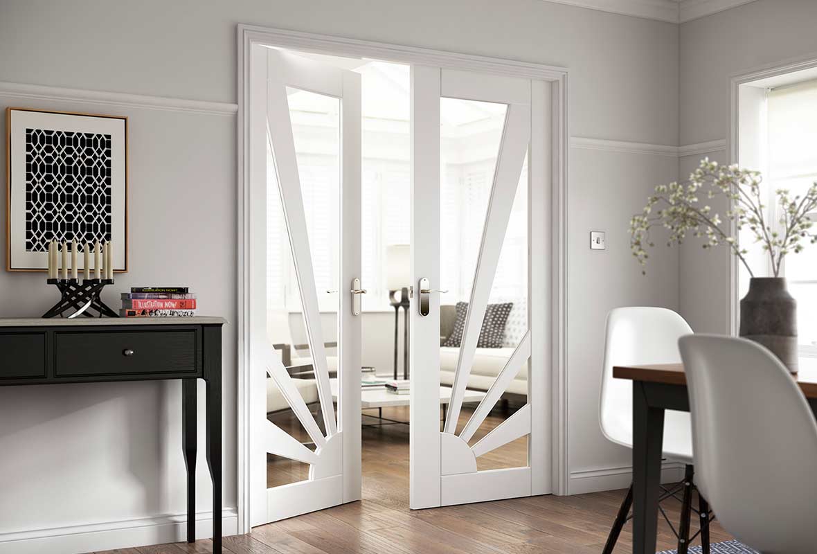 Puertas blancas elegantes