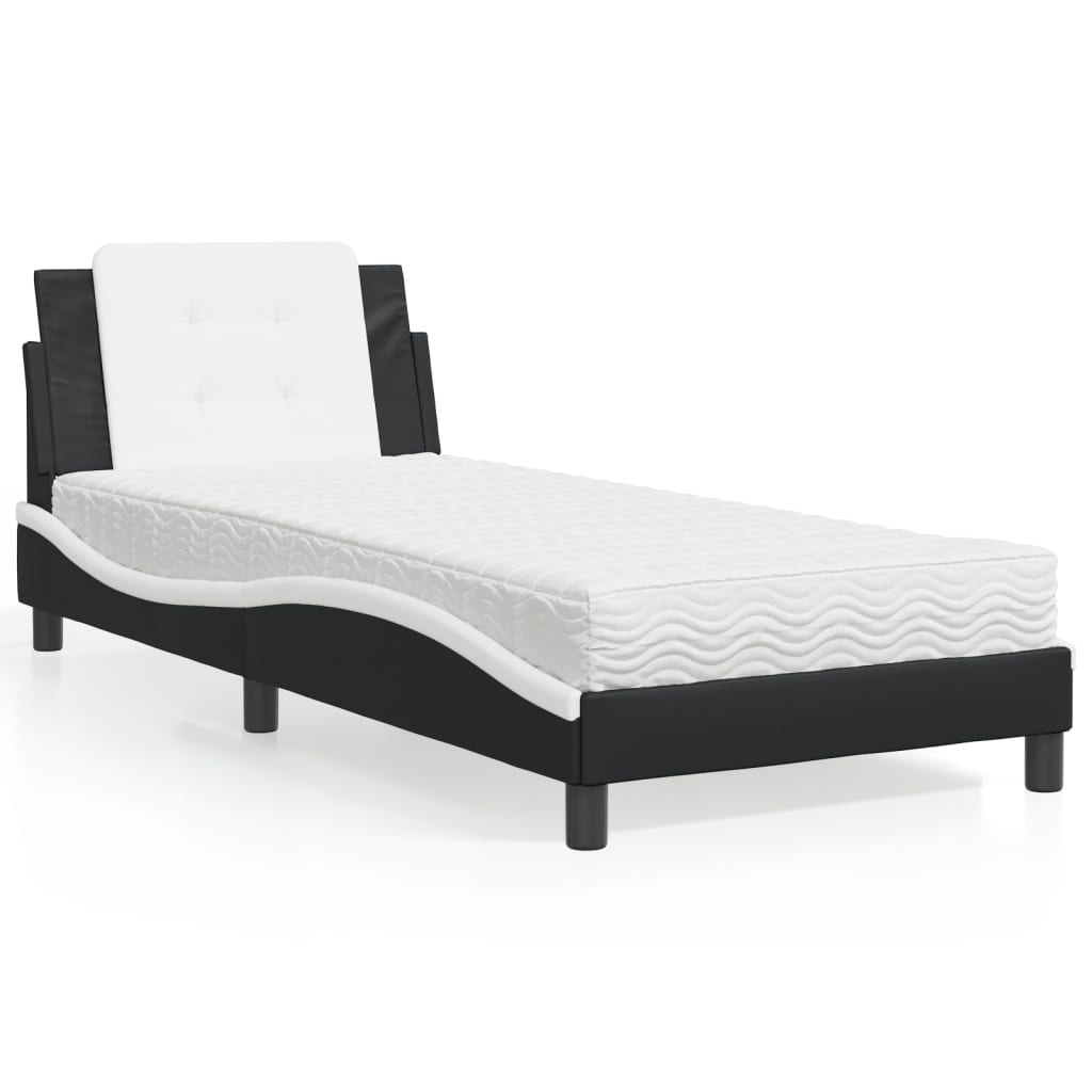Cama Con Colchón Cuero Sintético