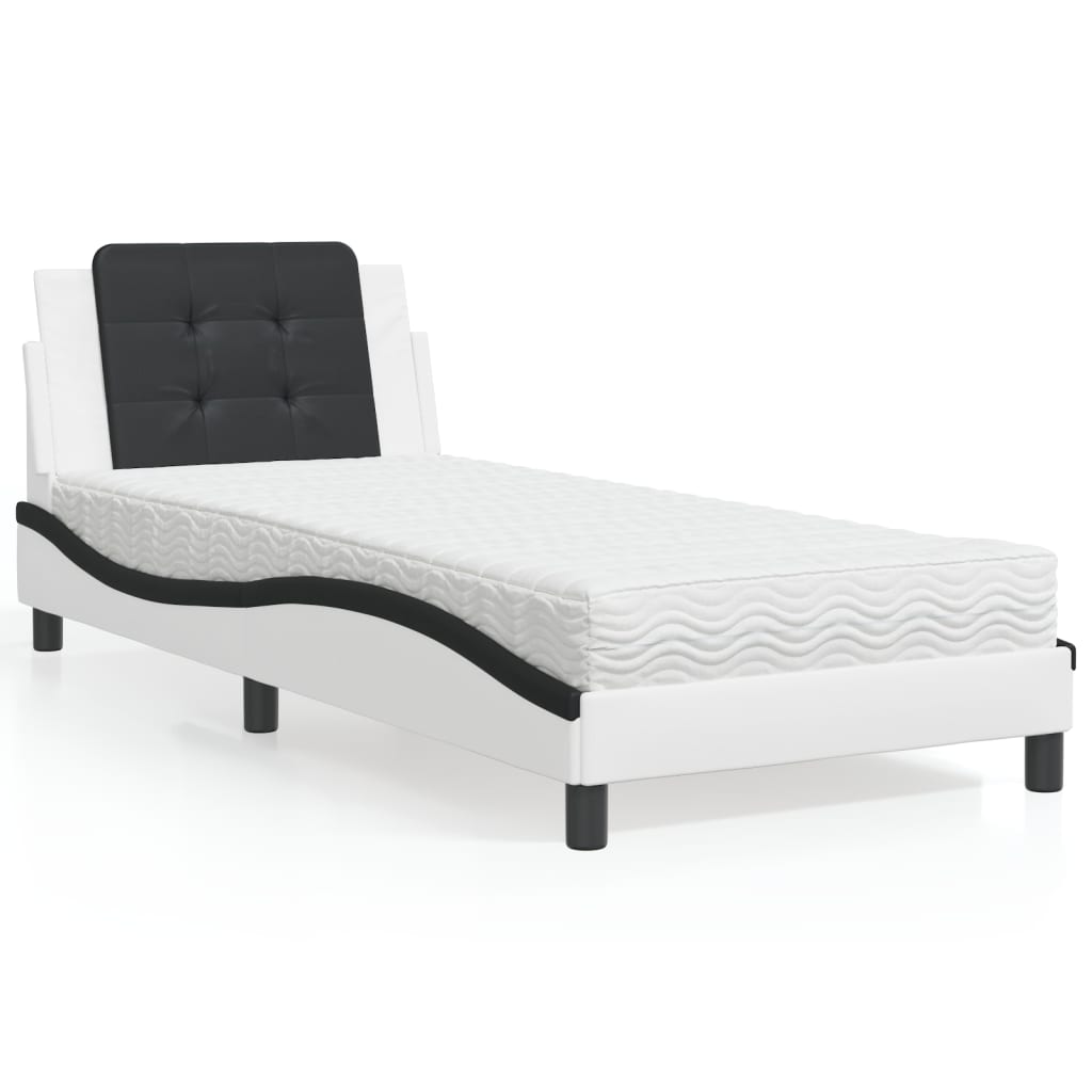 Cama Con Colchón Cuero Sintético