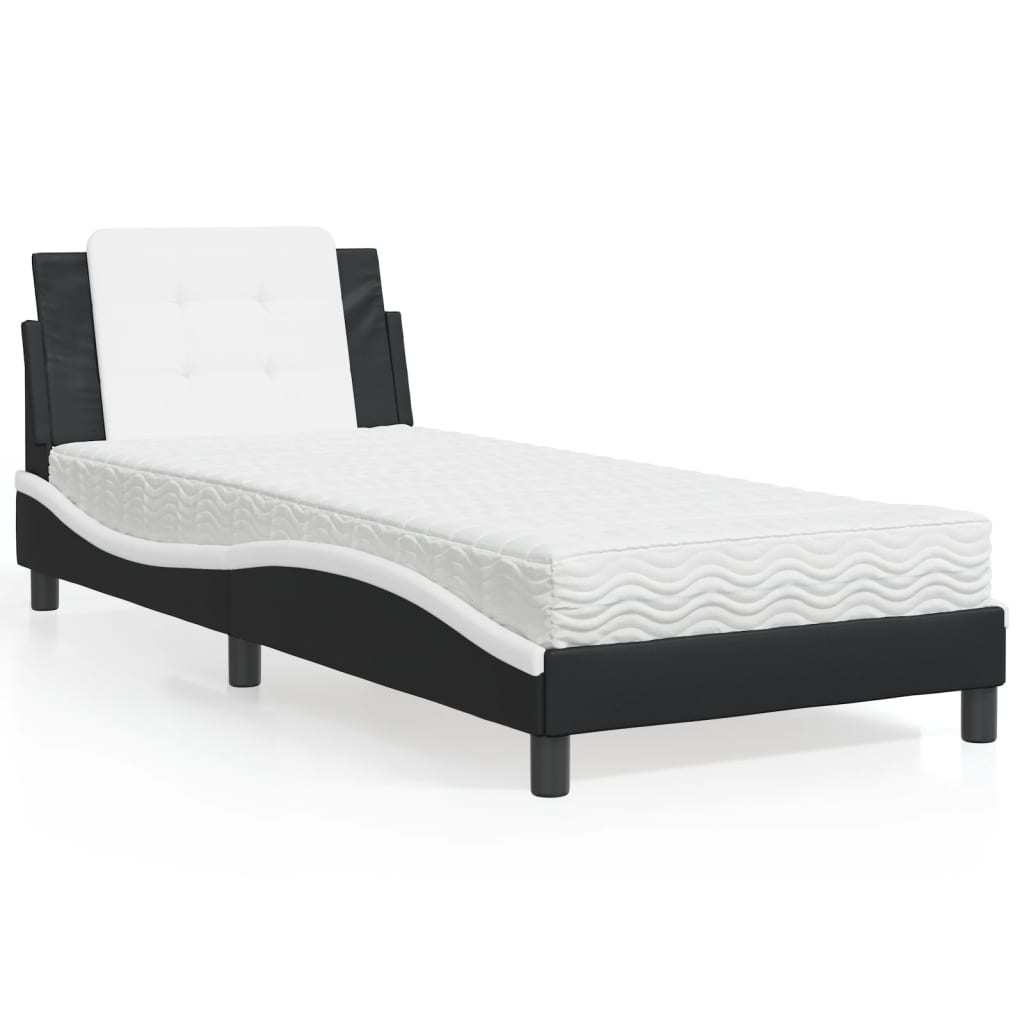 Cama Con Colchón Cuero Sintético