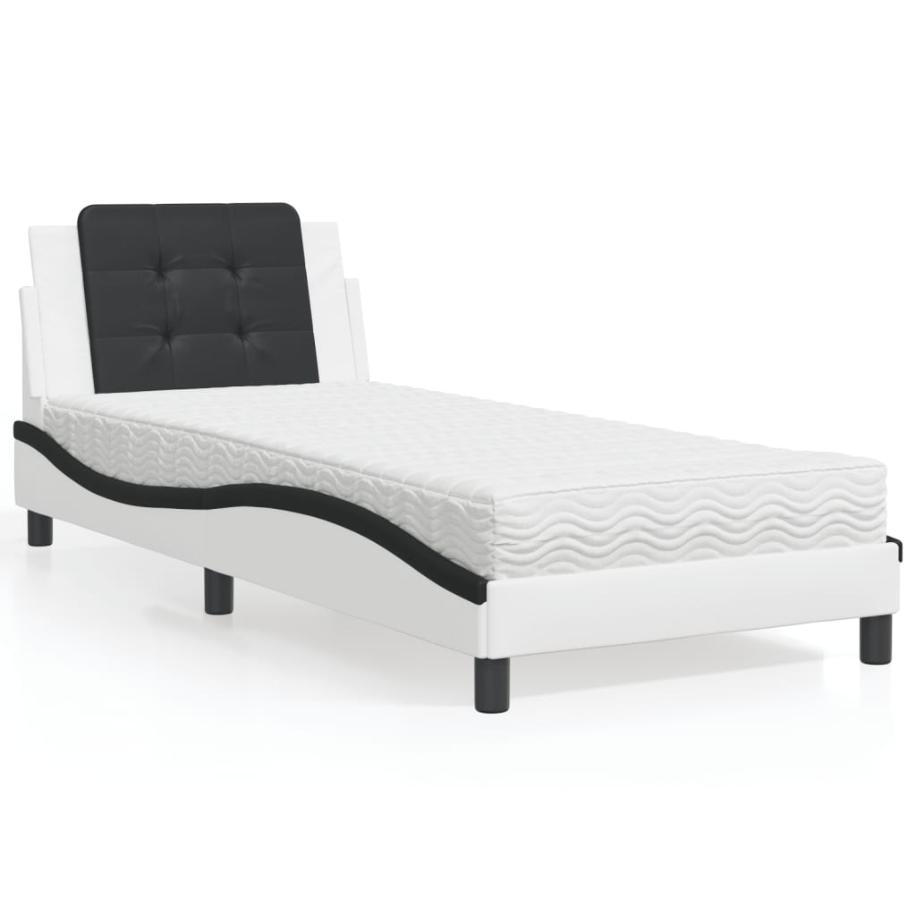 Cama Con Colchón Cuero Sintético
