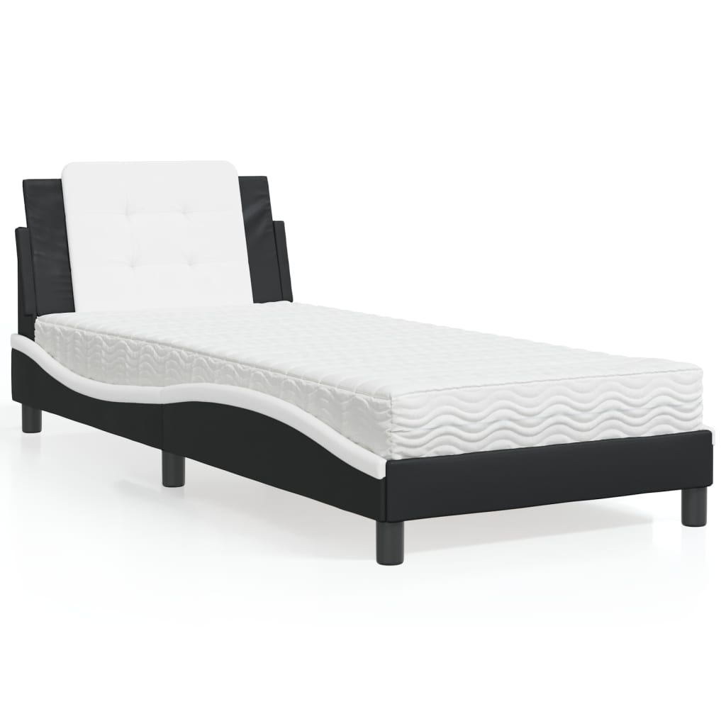 Cama Con Colchón Cuero Sintético