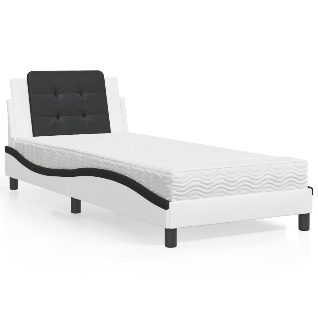 Cama Con Colchón Cuero Sintético