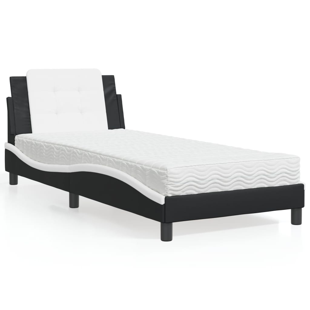 Cama Con Colchón Cuero Sintético