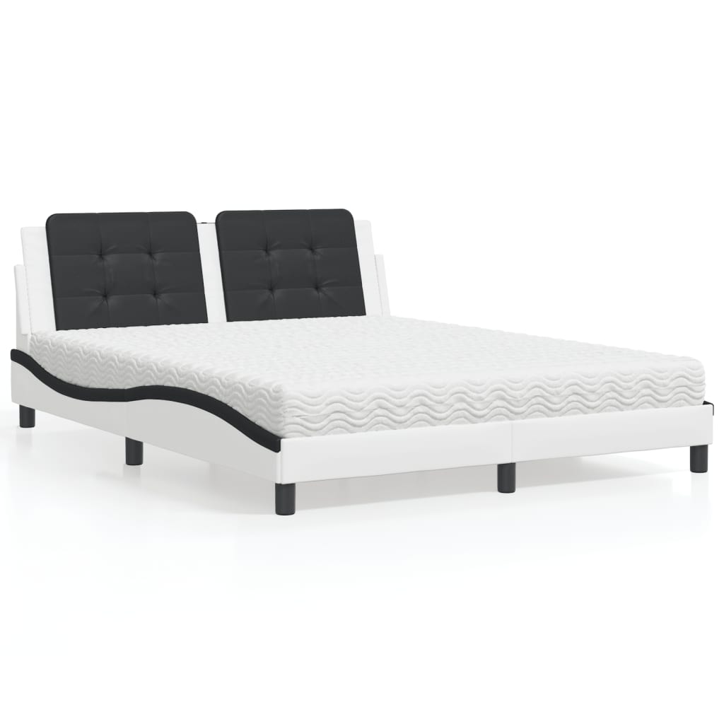 Cama Con Colchón Cuero Sintético