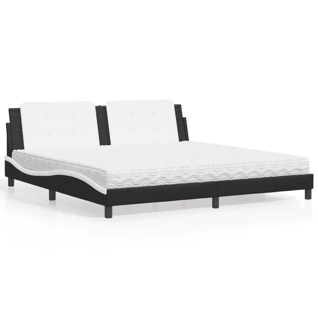 Cama Con Colchón Cuero Sintético