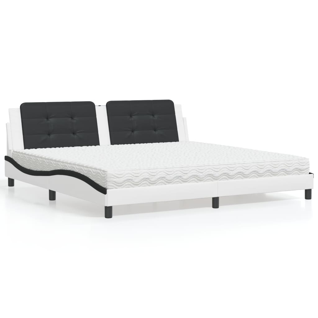 Cama Con Colchón Cuero Sintético