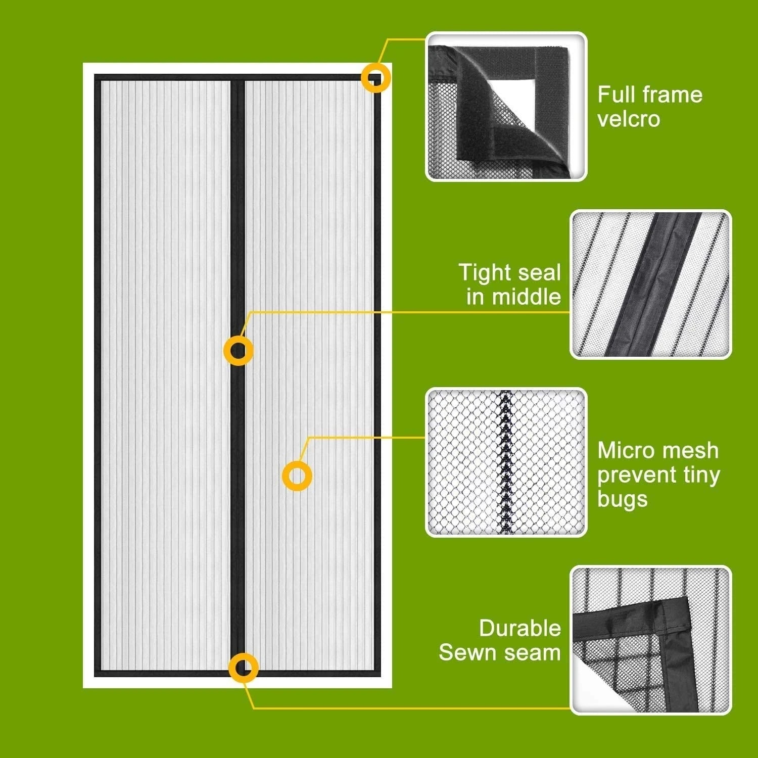 Reinforced Magnetic Screen Door Curtain Net anti Insect Mesh Fly Screen Mosquito Protection Net Room Divider Folding Screen Wall